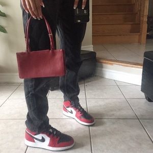 Red Square Baguette Bag